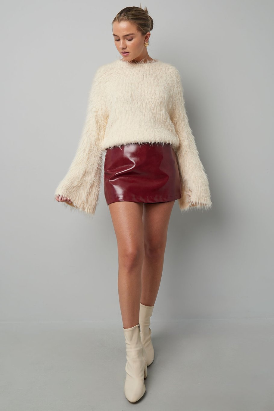 Fluffy finesse top - Burgundy Picture12